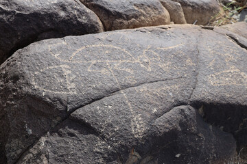 Petroglyphs at Three Rivers Petroglyph Site, New Mexico