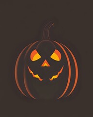 Fototapeta premium citrouille creusée pour Halloween, dans lequel il y a de la lumière