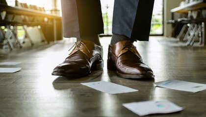 Obraz premium His shoes are a subtle yet powerful statement. 