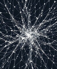 Quantum Entanglement Nodes: Interconnected Web of Light & Shadow