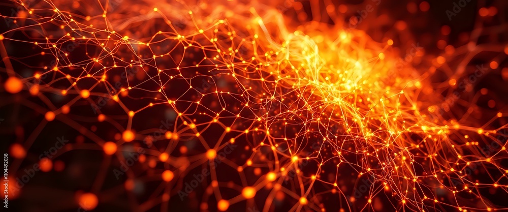 Aufkleber neural network constellation - vibrant abstract data visualization