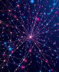 Intricate Binary Constellation Abstract Art - Vast Connectivity & Complexity