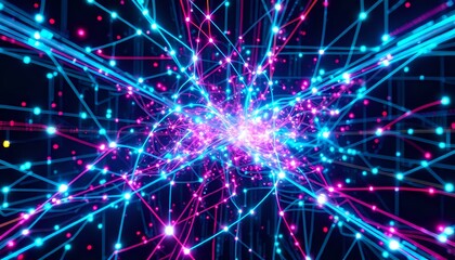 Obraz premium Futuristic Neon Web