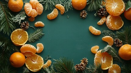 New Year postcard with handmade decorations