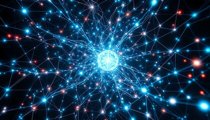 Quantum Entanglement Galaxy Nexus - Cybernetic Surrealism