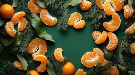 New Year postcard with festive decorations