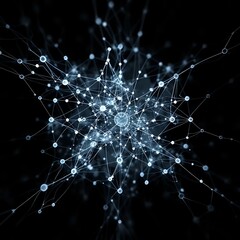 Obraz premium Cybernetic Starburst Data Visualization
