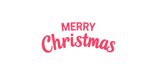 Merry Christmas handwritten message vector illustration.	
