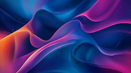 Fototapeta premium A vibrant and ever-changing abstract aurora emerges in the serene hues of polar night blue. Aurora. Illustration