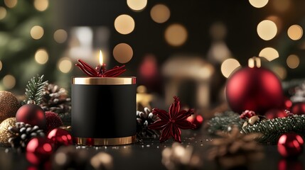 Christmas product background with copy space