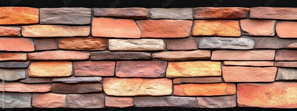 Poster a warm and textured red brick wall background ideal for displaying your text and creative projects i