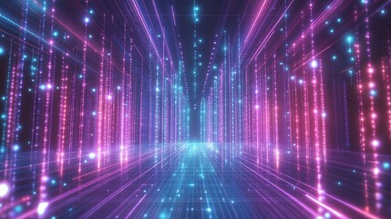 Digital Dreamscape: High-Tech Neon Aesthetic