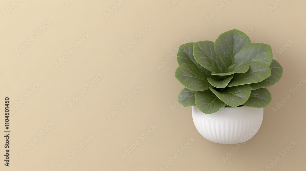 Poster a vibrant fiddle-leaf fig elegantly showcased in a minimalist setting with a soft light trend as the