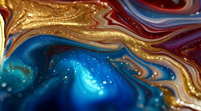 Swirling colors and shimmering textures in vibrant abstract art creation