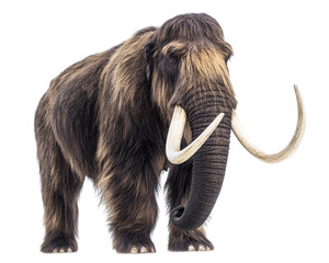 a mammoth with tusks on its nose