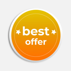 Special offer banner, best offer orange button