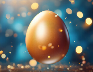 Arrange colorful eggs with painted designs in a geometric pattern on a vibrant background