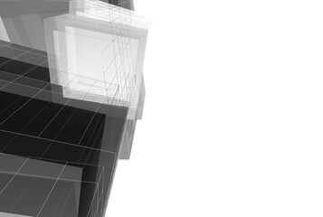 Fototapeta premium Abstract architectural background 3d illustration