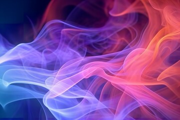Fototapeta premium Abstract Waves colorful Somoke Vibrant Background with various natural clouds and smoke Beautiful cloudy smoke on an isolated background. soft mystery horror design, spooky background texture 