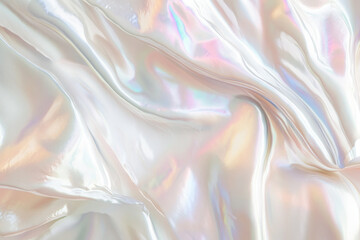 Obraz premium Shimmering pearl texture, delicate white with soft pastel iridescence under a gentle light source