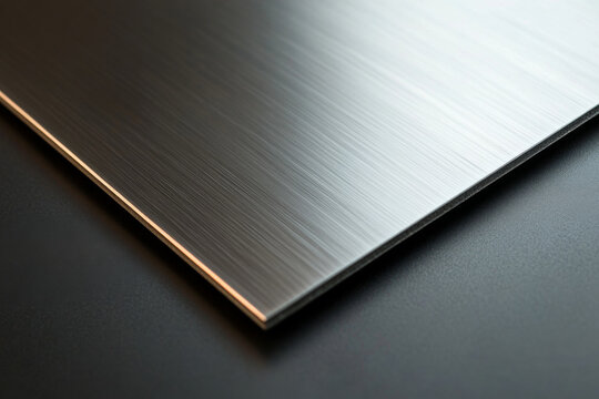 A smooth titanium sheet with a matte finish and subtle gradients of gray and silver, ideal for minimalist visuals.