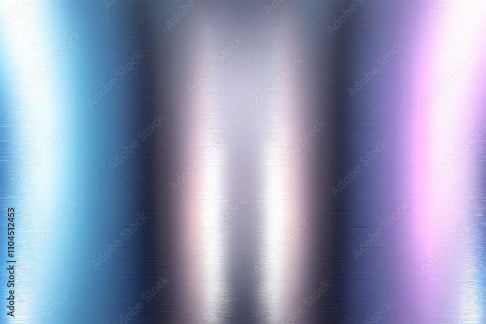 Poster A polished titanium gradient background with hues of silver, blue, and purple, creating a high-tech visual effect.