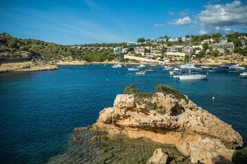 The Portals Vells bay is a popular tourist destination, Mallorca, Spain. 