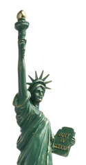 Fototapeta premium Statue of Liberty isolated on white. Symbol of freedom