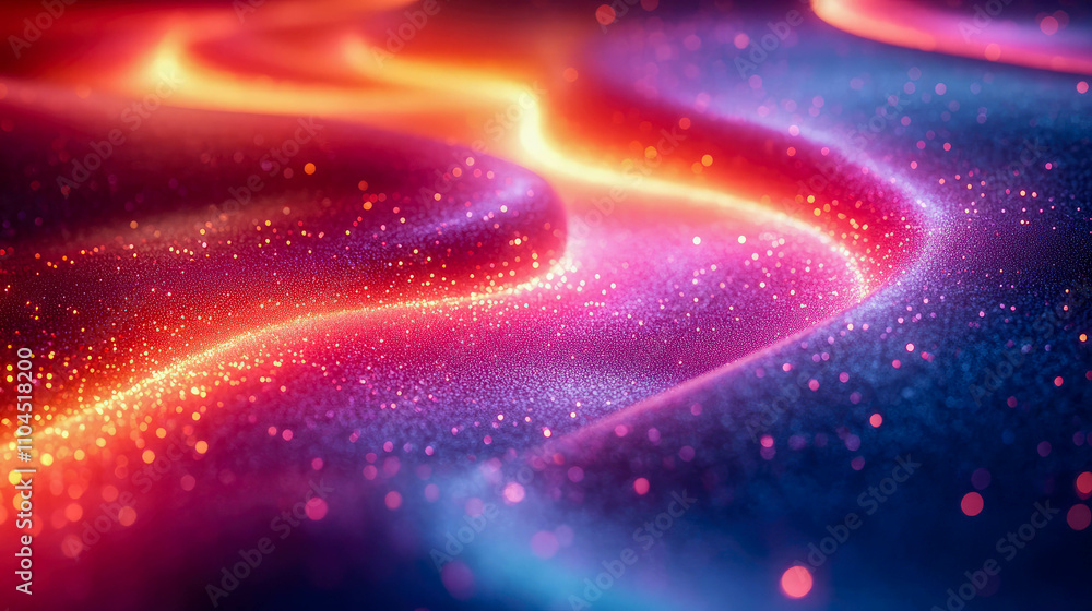 Poster a mesmerizing abstract holographic background featuring shimmering gradients of vibrant colors in wa