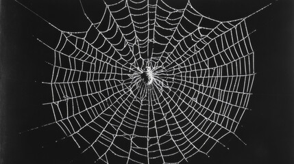 Obraz premium The Fascinating Process of Spider Web Building.