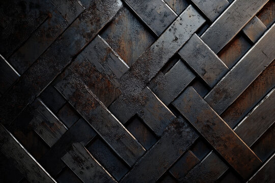 A metallic grid background with a dark, matte finish and intersecting lines, offering a bold, industrial look.