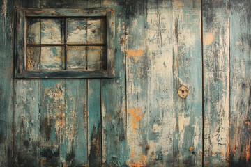 A wooden backdrop featuring a distressed, vintage finish, with a worn and textured surface that evokes a sense of history and age.