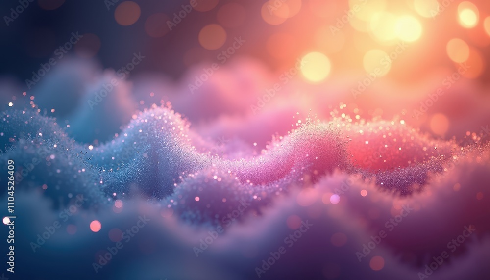 Poster magic unfolds in a canvas of glowing gradients adorned with soft, sparkling textures.