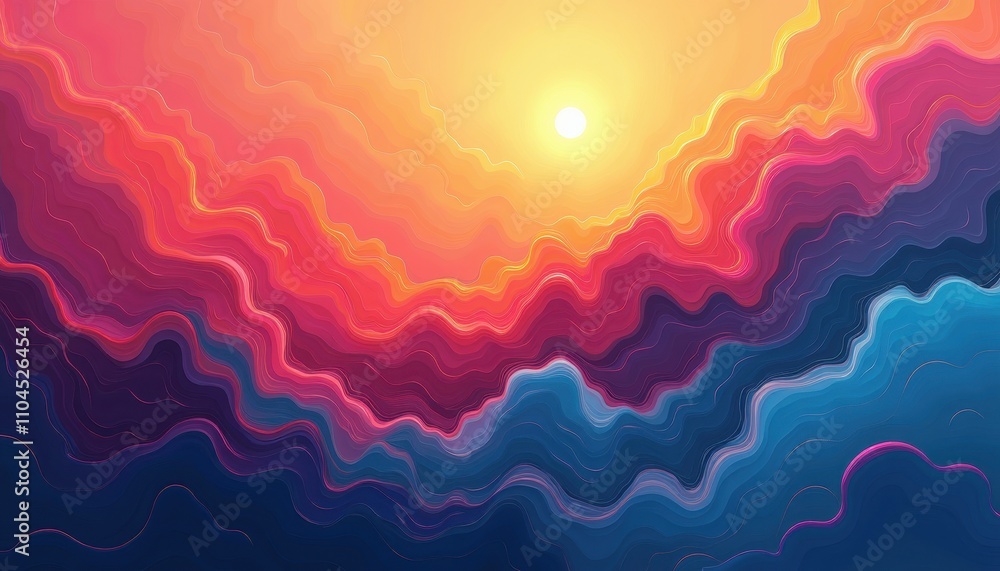 Poster playful noise elements transform a vibrant gradient into a dynamic, imaginative creation.