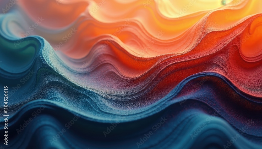 Poster the interplay of soft noise and delicate gradients forms a balance of power and grace.