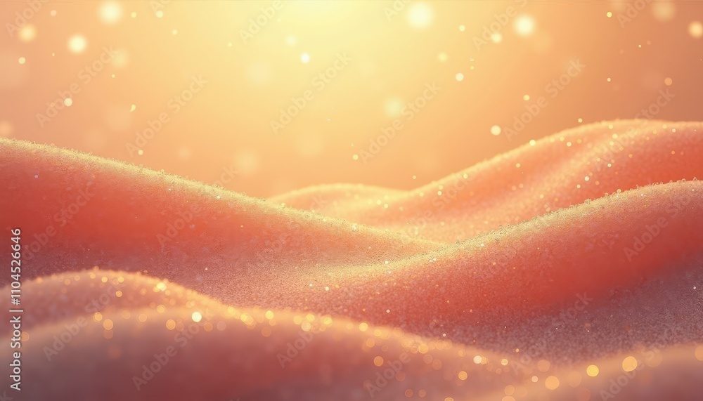 Poster warmth emanates from gradients blended with soothing patterns of gentle grain.