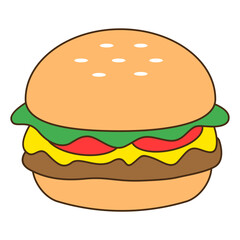 hamburger vector illustration