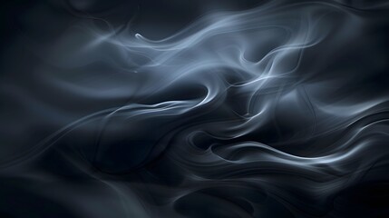 Obraz premium Abstract Dark Gray Swirling Smoke Design