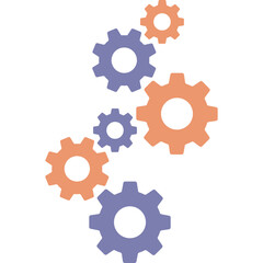 Colorful Gear Icon Design for Technology and Engineering Projects