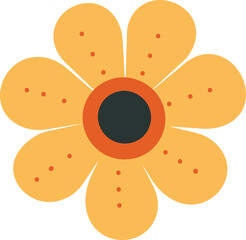 yellow cartoon flower