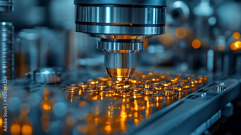 Leinwandbilder high precision laboratory microscope analyzing industrial components with technology : generative ai