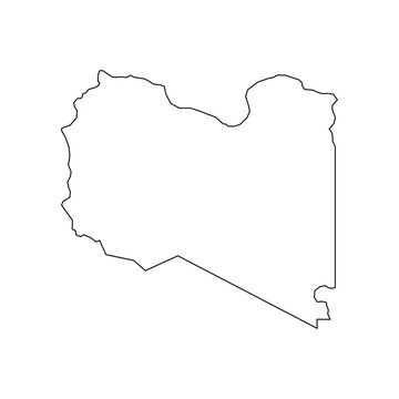 recommend clip art: libya map contour on white background. Map of libya. Vector illustration Africa