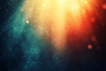 Fototapeta premium Magical sparkling bokeh light rays with vibrant gradients, dreamy glow, and shimmering particles for festive, creative, and elegant visual designs