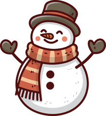 Snowman cartoon character design art