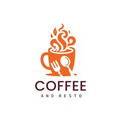 Coffee and restaurant logo design template