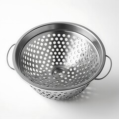Colander steel selver color kitchen instruments tools more styel transparent or white background  image