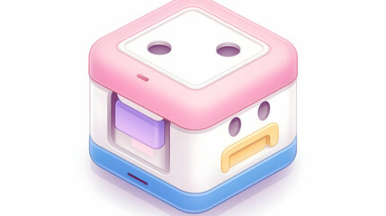 Cute 3D Illustration of a Power Outlet