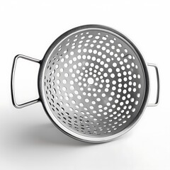 Colander steel selver color kitchen instruments tools more styel transparent or white background  image
