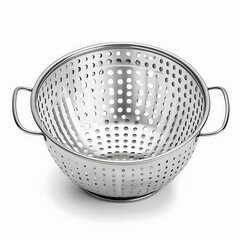Colander steel selver color kitchen instruments tools more styel transparent or white background  image