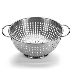 Colander steel selver color kitchen instruments tools more styel transparent or white background  image